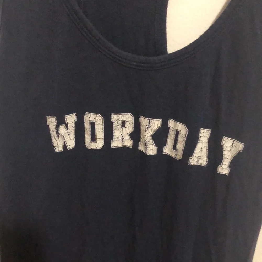 Alo Yoga navy workday racerback tank